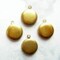 Vintage Raw Brass Engraving Circle Locket ~ 13mm X 16mm (6x) (V236)